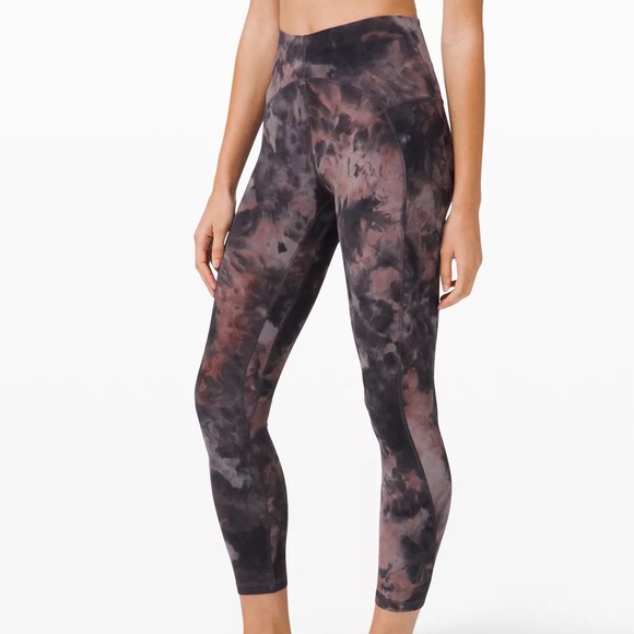 lululemon athletica Pants - LULULEMON Align high-rise pant 25” length graphite grey pink pastel color SZ 4